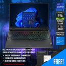 Lenovo Legion Pro 7 16IRX8H 82WQ0023PH Gaming Laptop (Onyx Grey) | 16" WQXGA (2560x1600) IPS | i9-13900HX | 32GB RAM | 1TB SSD | RTX 4080 | Windows 11 Home + MS Office H & S 2021 + Legion Active Gaming Backpack + Arkdesk Series Manual Cranking Desk