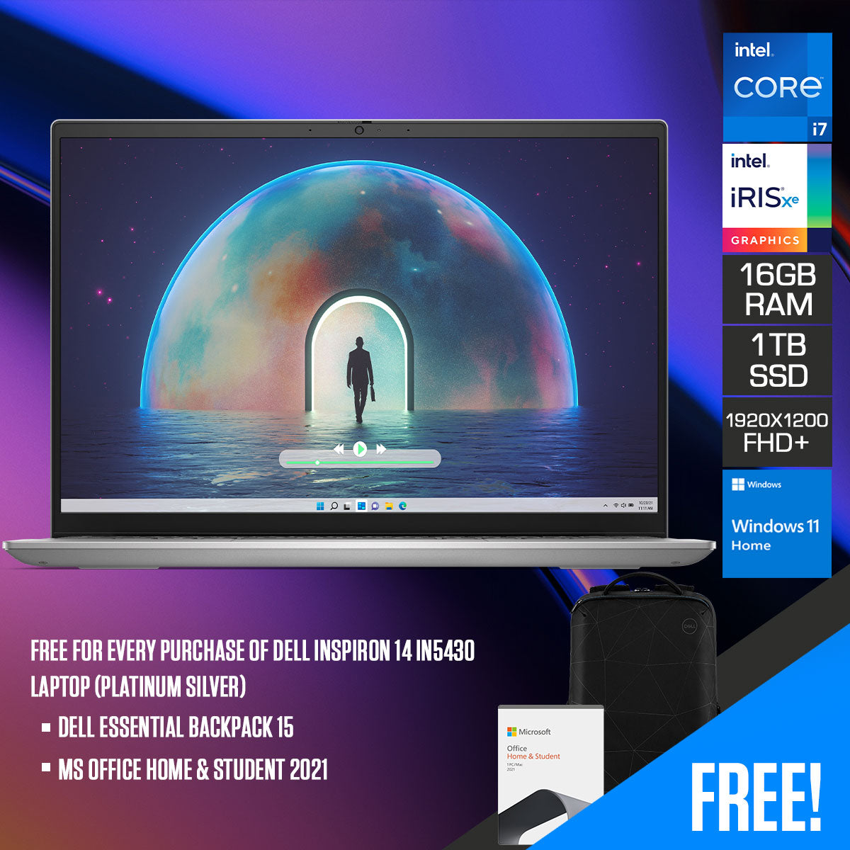 Dell Inspiron 14 IN5430 Laptop (Platinum Silver)