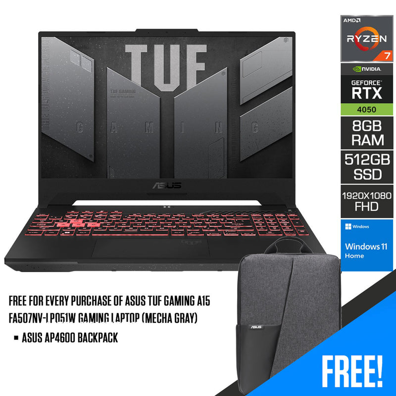 Asus TUF Gaming A15 FA507NU-LP066W Gaming Laptop (Mecha Gray)