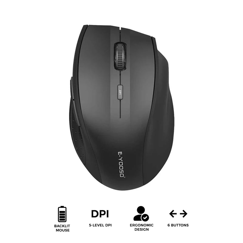 E-Yooso E-1191 Wireless Mouse (Black)