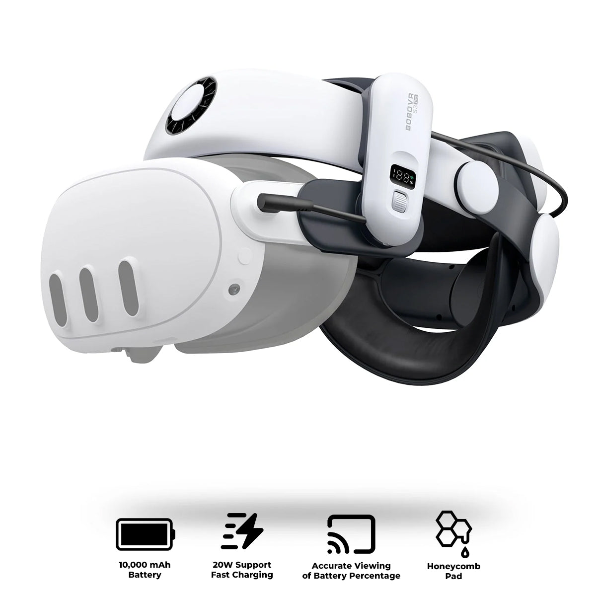 BOBOVR S3 Pro Head Strap Compatible With Meta Quest 3 (S3 Pro)