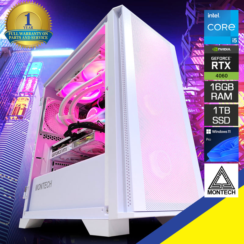 Sigma Air Lite White Desktop Gaming PC | Intel i5 14400F | 16GB  RAM | 1TB SSD | RTX 4060 | Windows 11 Pro