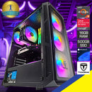 Alpha Hermes Black Gaming PC | AMD Ryzen 5 5600X | 16GB RAM | 500GB SSD | RX 6600 | Windows 11 Pro