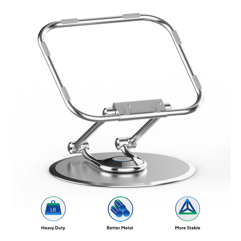 SODI 311 Adjustable Laptop Stand with 360 Rotating Base (Silver)