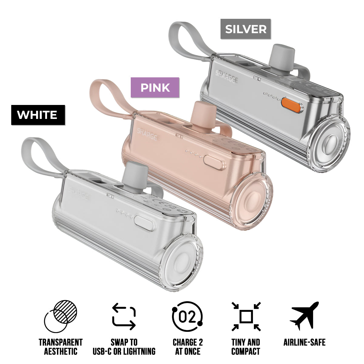 Sharge Flow Mini Power Bank 5000mAh