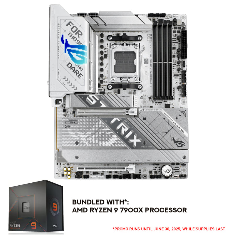 Asus ROG Strix X870-A Gaming WiFi Ddr5 Motherboard + AMD Ryzen 9 7900x Processor Bundle