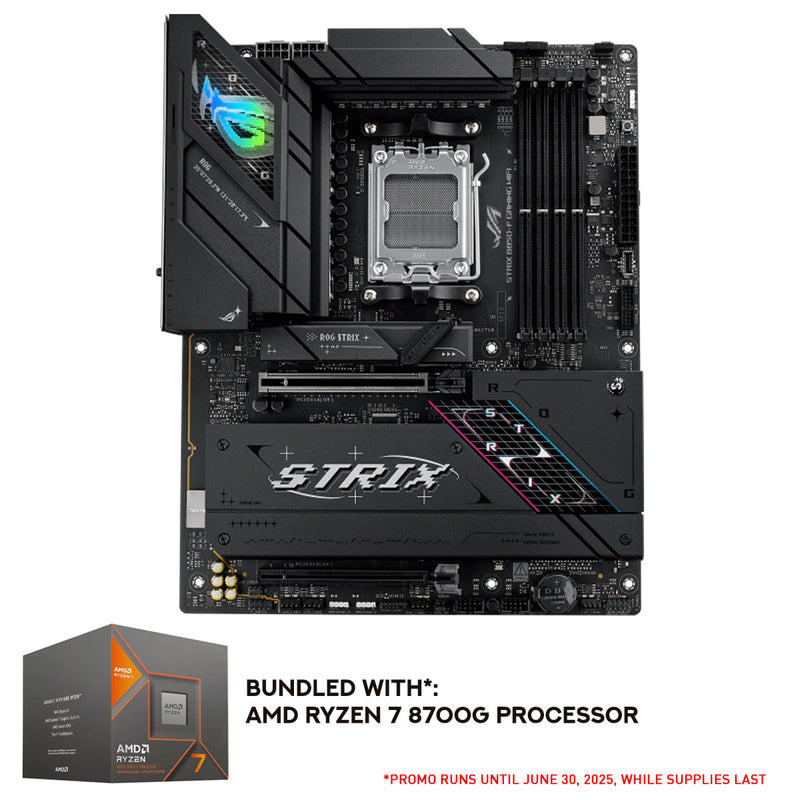Asus ROG Strix B850-F Gaming WiFi AM5 DDR5 Motherboard + AMD Ryzen 7 8700G Processor Bundle