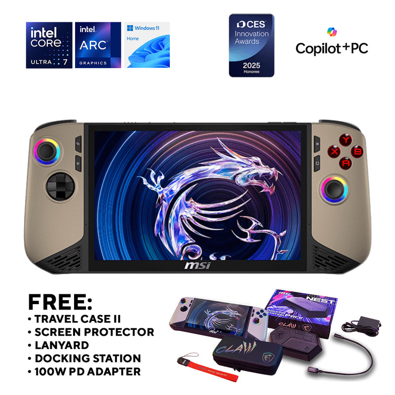 MSI Claw 8 AI+ A2VM-060PH Super Pack Handheld Gaming Console