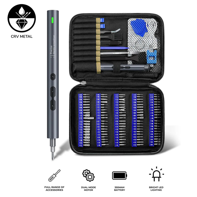 UF Tools 120-in-1 Precision Electric Screwdriver Set (w/ Cloth Bag) (NO-882039)