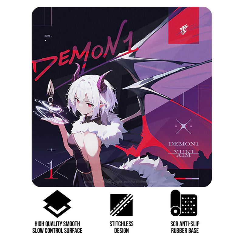 Yuki Aim x Demon1 Cloth Mousepad (500x500x3.7mm)
