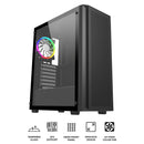 Trendsonic Breeze Mesh Front/TG Side Panel ATX PC Case with 4x Fixed Color Fan