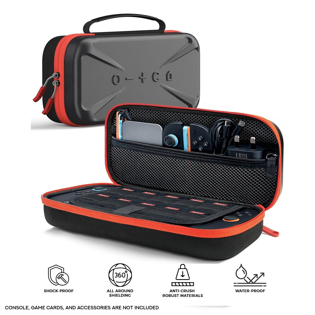 Transnovo PET Hard Shell Carrying Case for Nintendo Switch 2 (Black) (NS2-CC05)