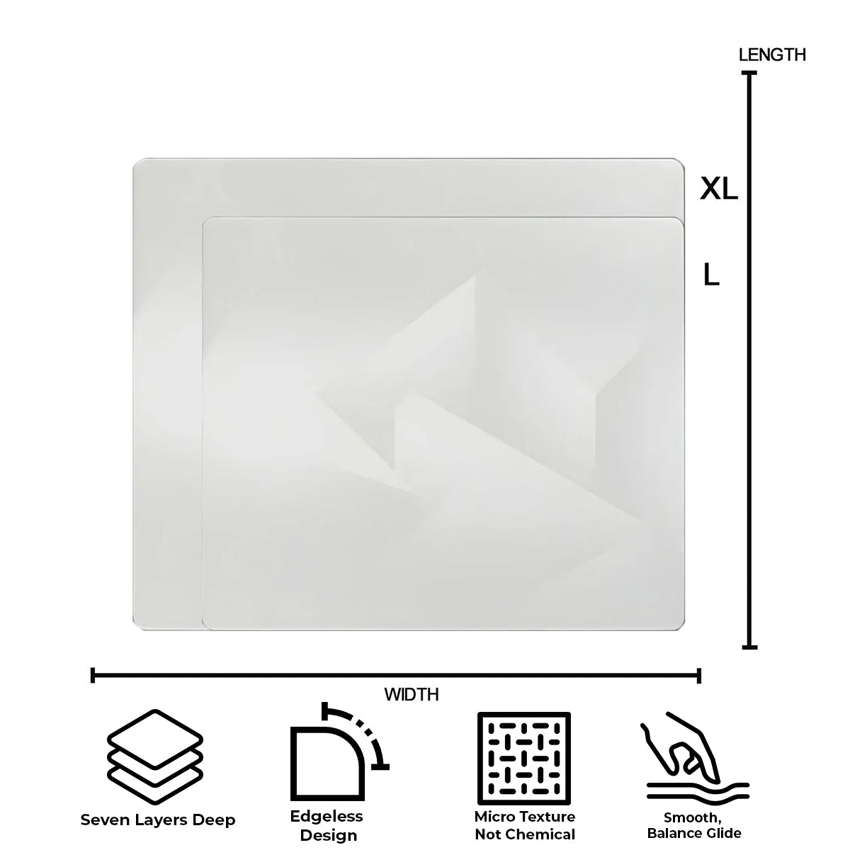 GLSSWRKS Polarity Series Glass Mousepad