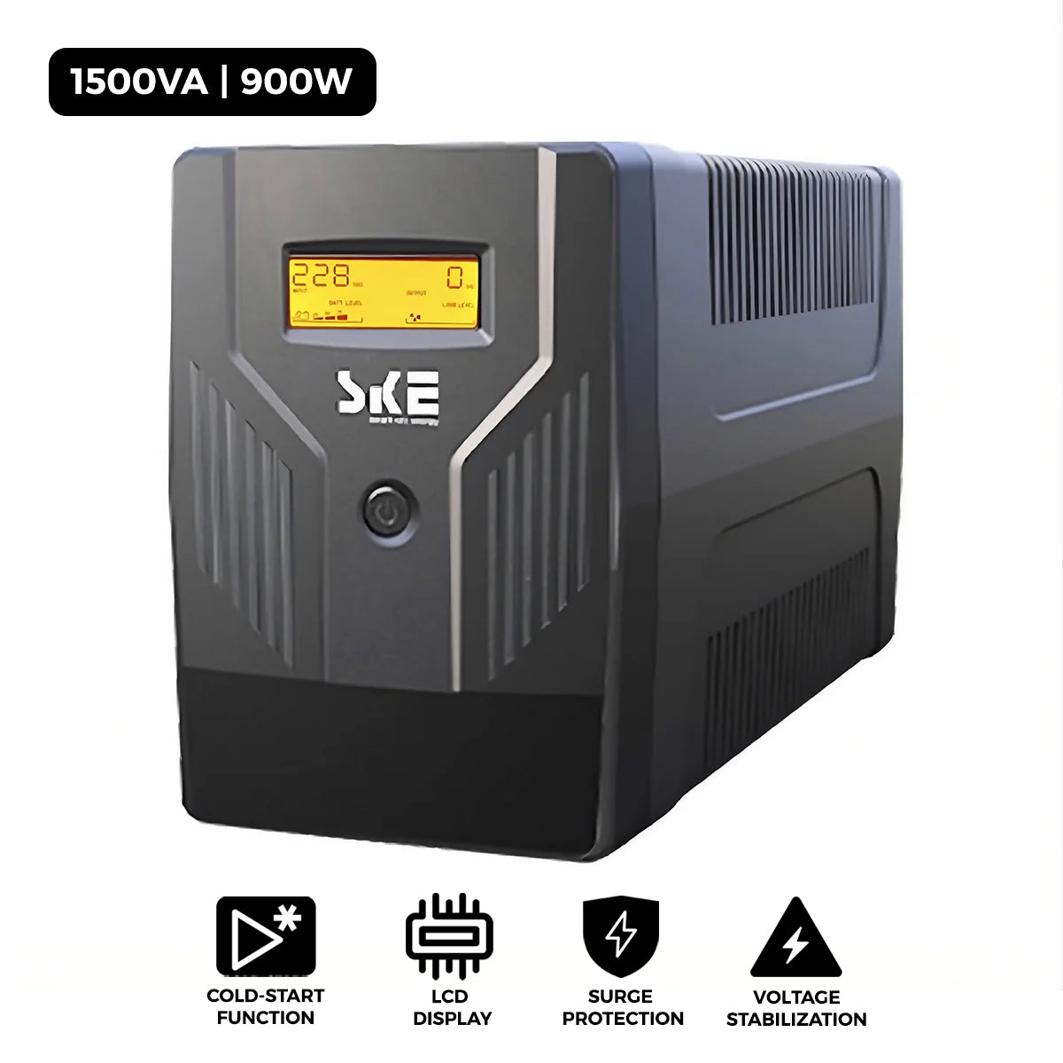 SKE GP1500 LCD 1500VA 900W Line-Interactive UPS with AVR