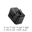 SODI A02-PD70 GaN 70W Universal Travel Charger with EU/UK/AUS/US Plug and 3xUSB-C + 2xUSB-A Ports (Black)