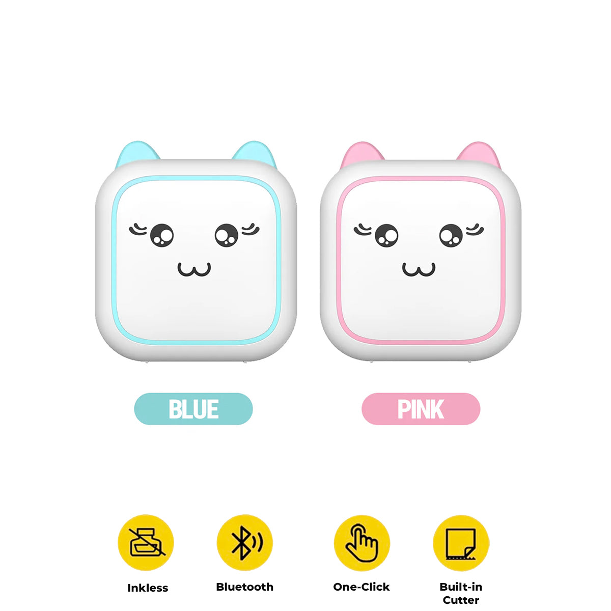 Vyvylabs M5 Portable Mini Printer (Blue, Pink) (VKM5-BL, VKM5-PK)