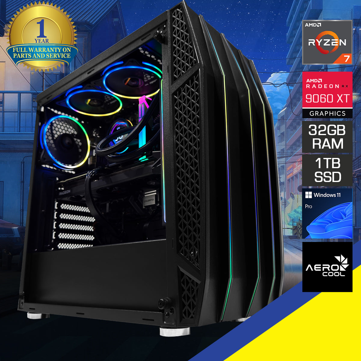Sophos Klaw Black Desktop Gaming PC