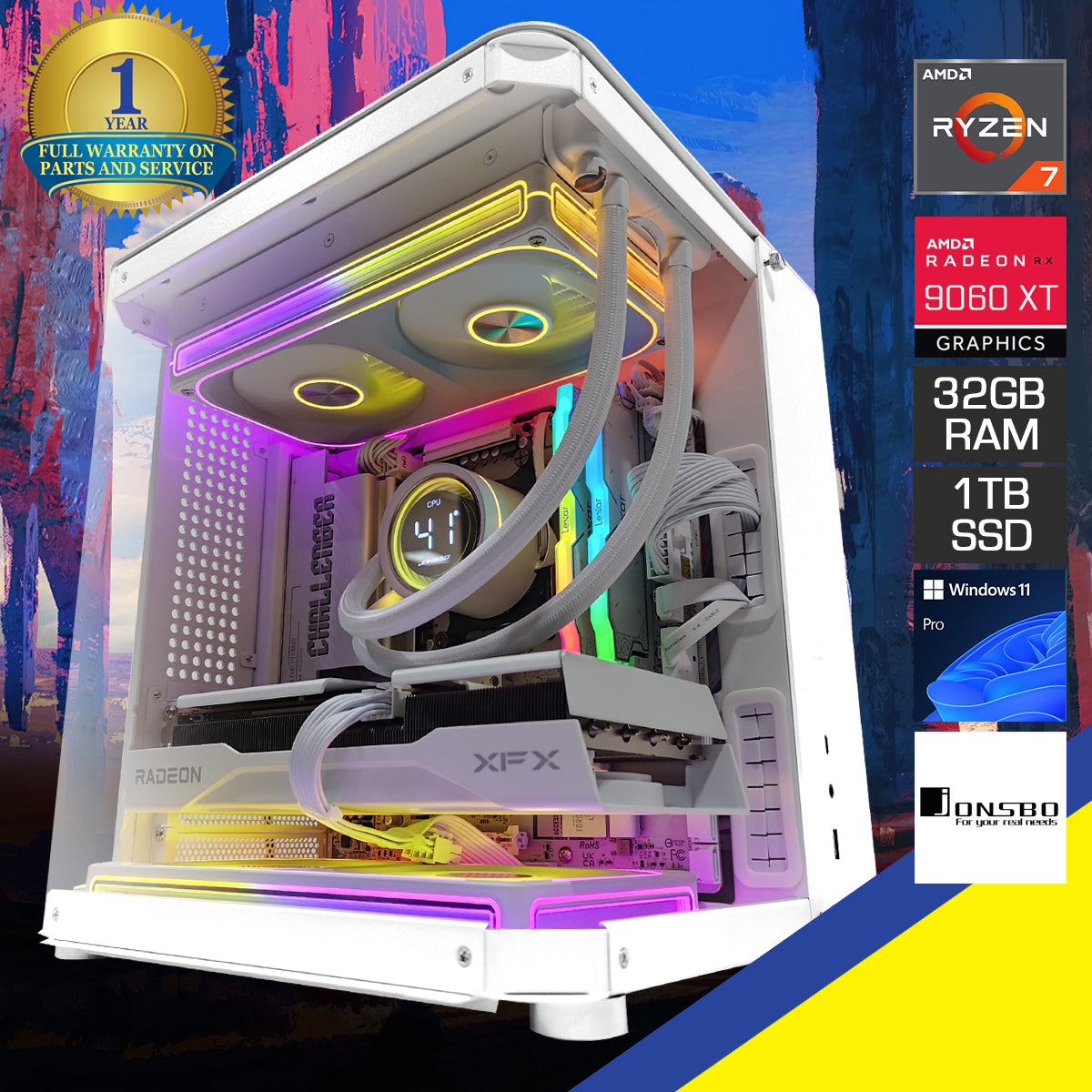 Sophos TK-1 White Desktop Gaming PC