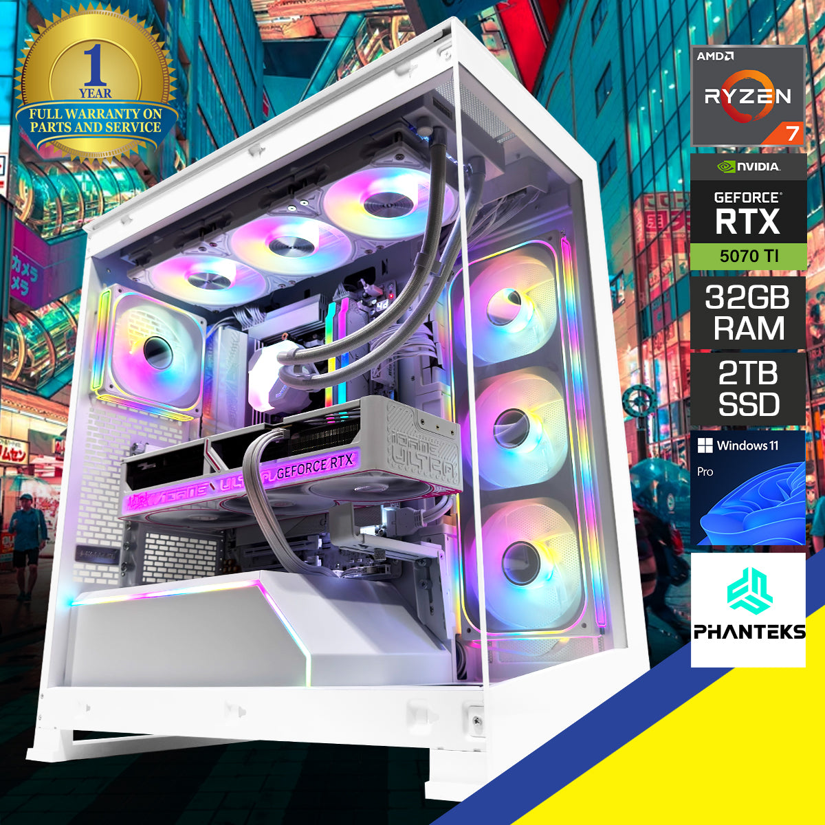 Ultra Hyperflow White Desktop Gaming PC