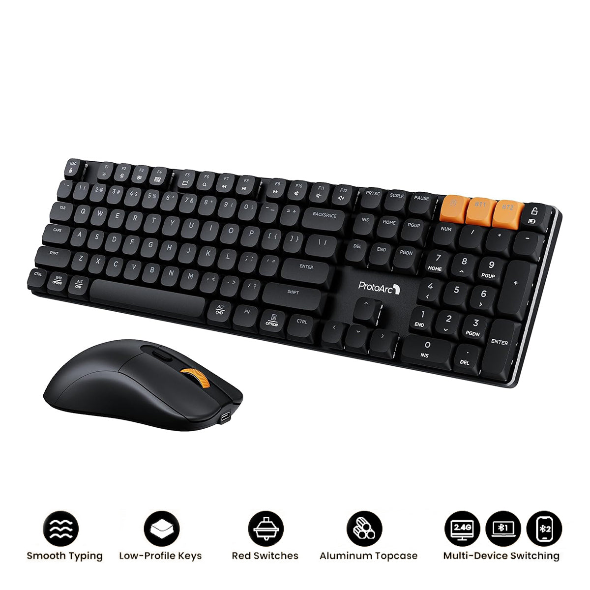 ProtoArc KM310 Mechanical Keyboard and Mouse Combo (Black) (CP016248)