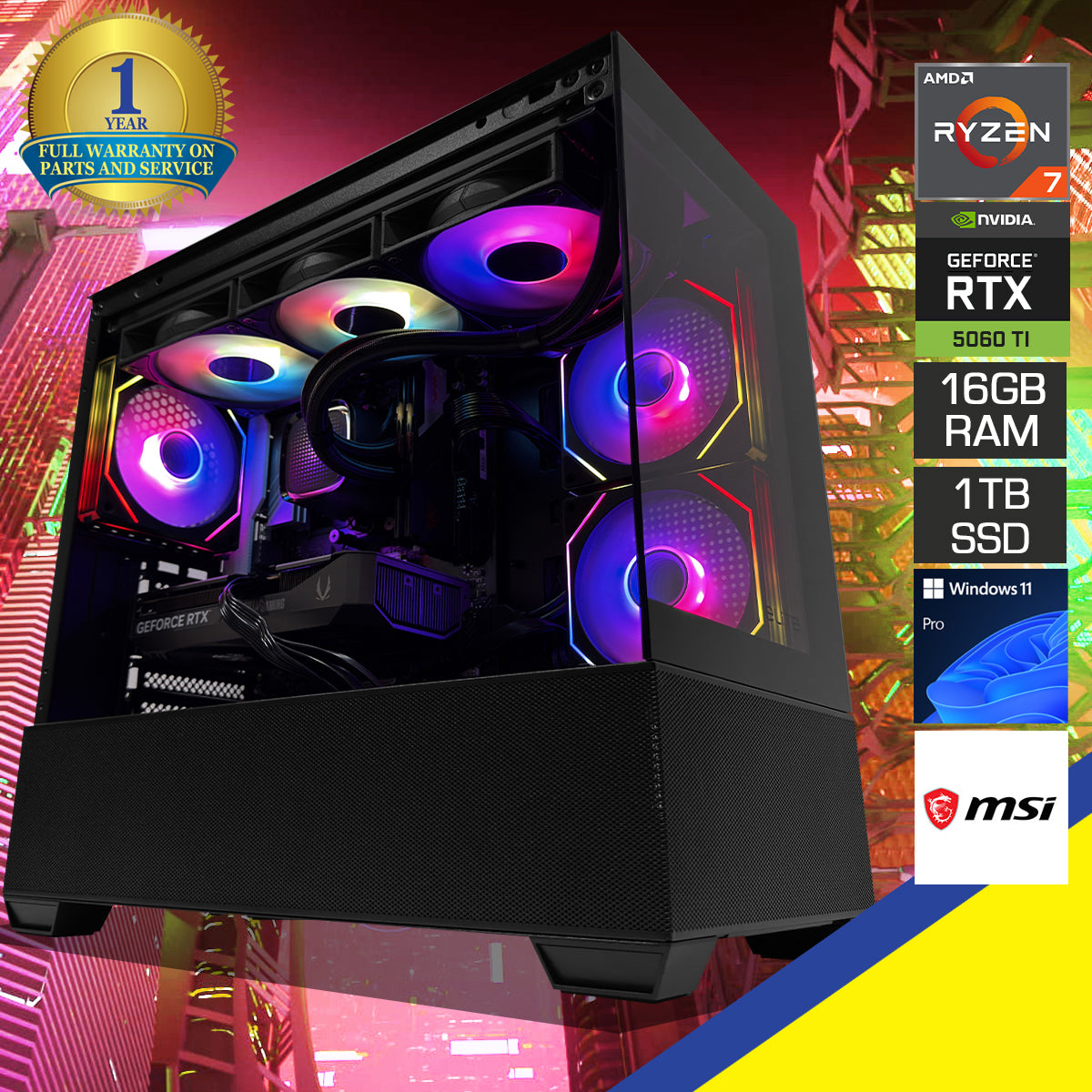 Aurora Forge M100A Black Desktop Gaming PC