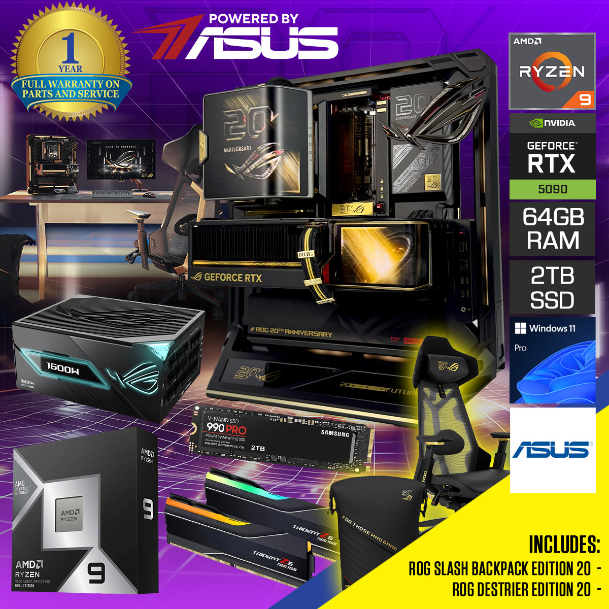 Asus ROG 20th Anniversary Edition Desktop Gaming PC
