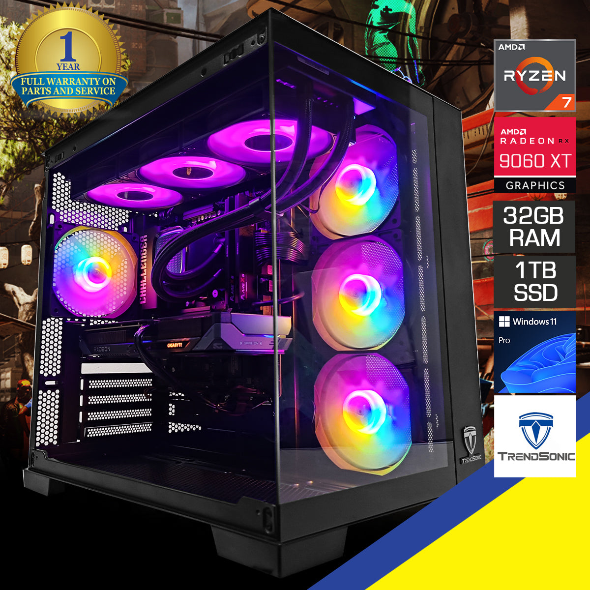 Sophos Kratos Black Desktop Gaming PC