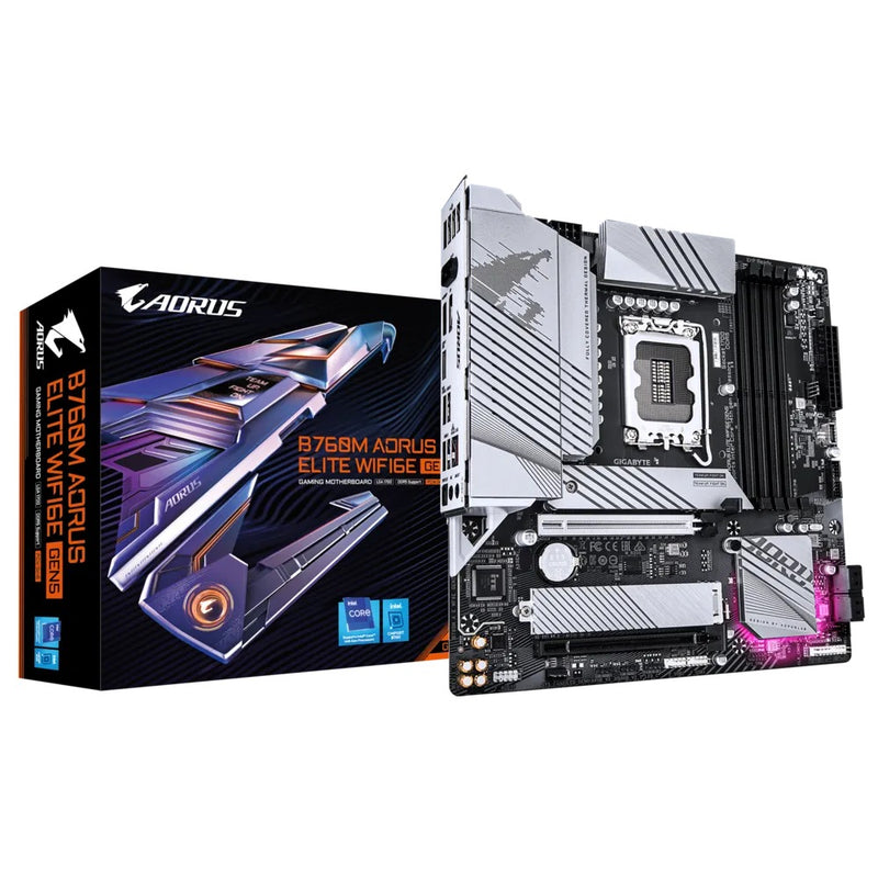 Gigabyte B760M Aorus Elite Wifi6E Gen5 Motherboard