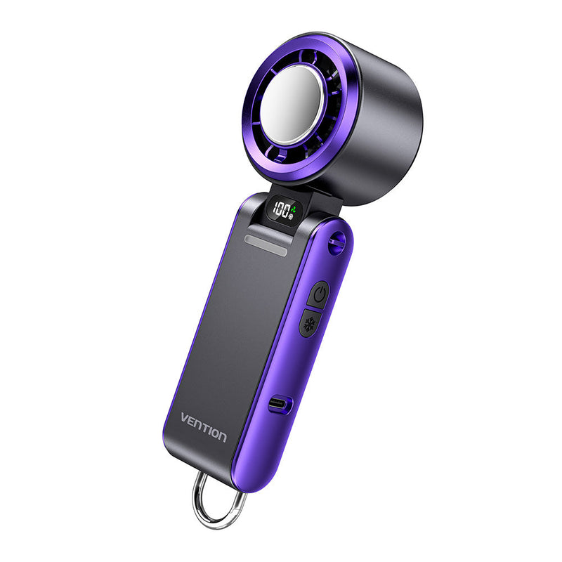 Vention Handheld Foldable High-Speed Cooling Fan (White, Black/Purple) (PBCW0, PBDV0)