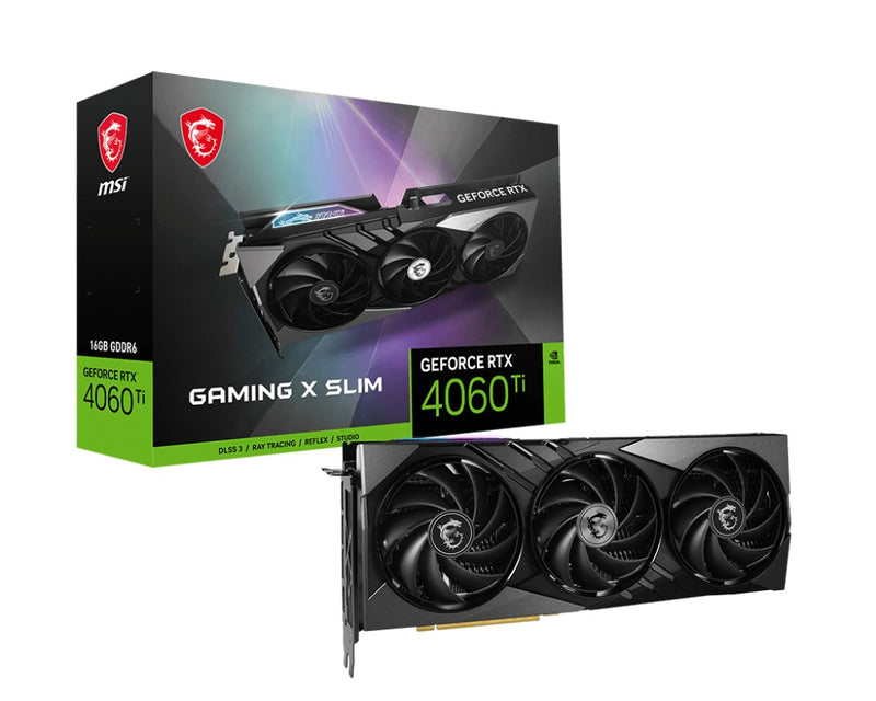 MSI Geforce RTX 4060 Ti Gaming X Slim 16GB GDDR6 Graphics Card