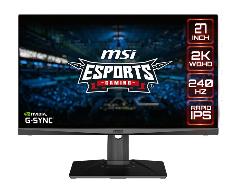 MSI Optix MAG274QRX 27" WQHD Rapid IPS 1ms GTG 240Hz G-Sync Compatible eSports Gaming Monitor