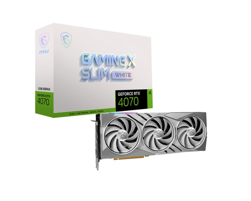 MSI GeForce RTX 4070 Gaming X Slim 12GB GDDR6X Graphics Card (White)