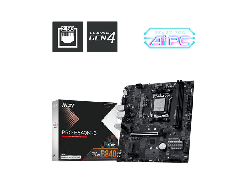 MSI Pro B840M-B DDR5 AMD Motherboard