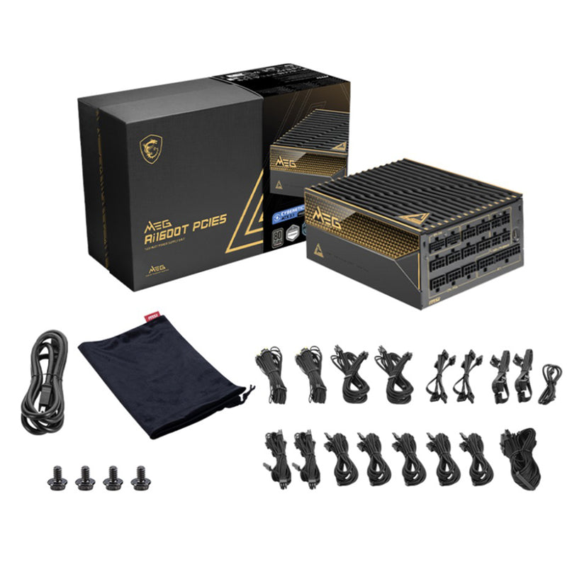 MSI MEG Ai1600T PCIe5 1600W 80+ Titanium Fully Modular Power Supply