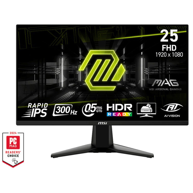 MSI MAG 255XF 24.5" FHD (1920x1080) 300Hz 0.5ms GtG Rapid IPS Gaming Monitor