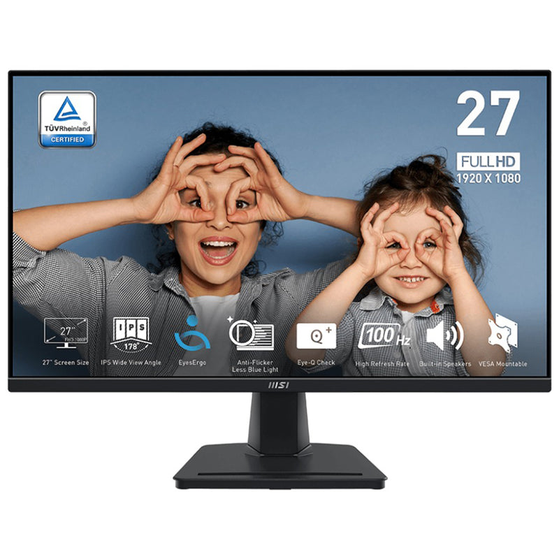MSI Pro MP275 27" FHD (1920x1080) 100Hz 1ms (MPRT) / 4ms (GTG) IPS Business Productivity Monitor