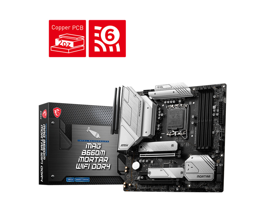 MSI MAG B660M Mortar WiFi DDR4 Motherboard | DataBlitz