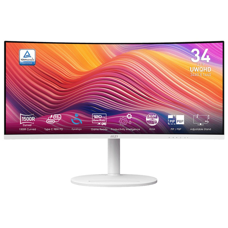 MSI Modern MD342CQPW 34" UWQHD (3440x1440) 120Hz 1ms (MPRT) / 4ms (GtG) VA Business & Productivity