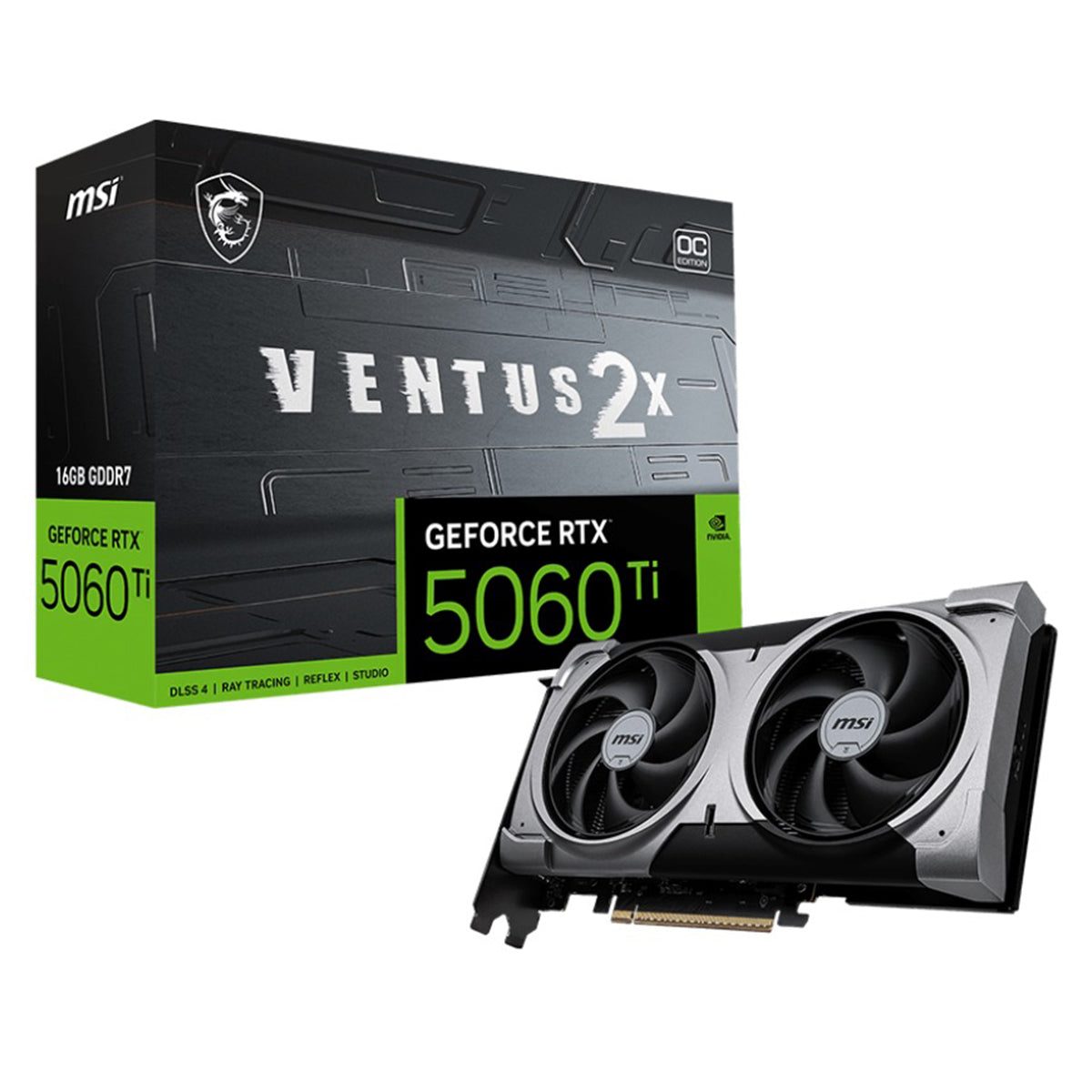 MSI GeForce RTX 5060 Ti 16GB GDDR7 Ventus 2X Plus Graphics Card