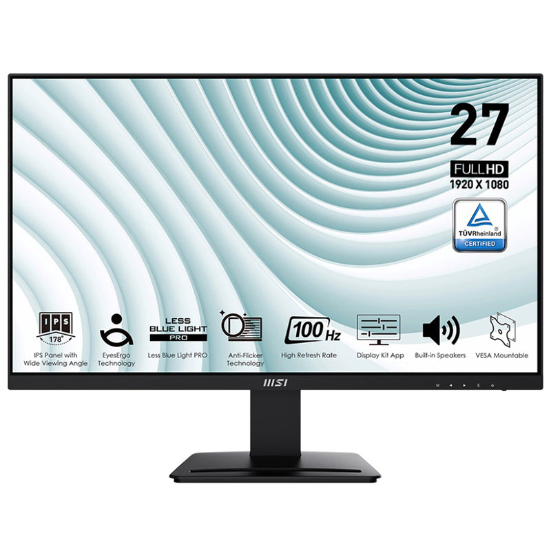 MSI Pro MP273A 27" FHD 100Hz 1ms MPRT IPS Business & Productivity Monitor