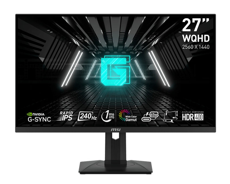 MSI G274QPX WQHD 27" Rapid IPS 240hz 1ms GTG G-Sync (2560x1440) Esports Gaming Monitor