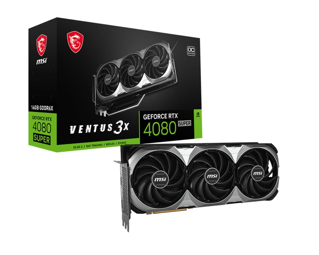 MSI GeForce RTX 4080 Super 16GB Ventus 3x OC GDDR6X Graphics Card