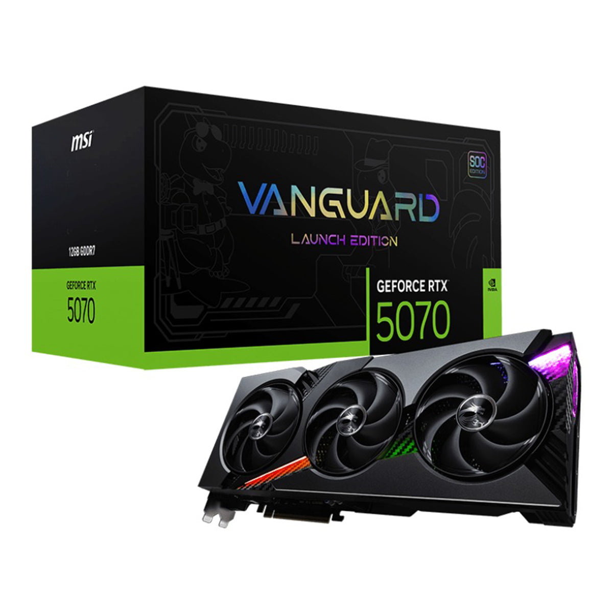 MSI GeForce RTX 5070 12GB GDDR7 Vanguard SOC Launch Edition Graphics Card