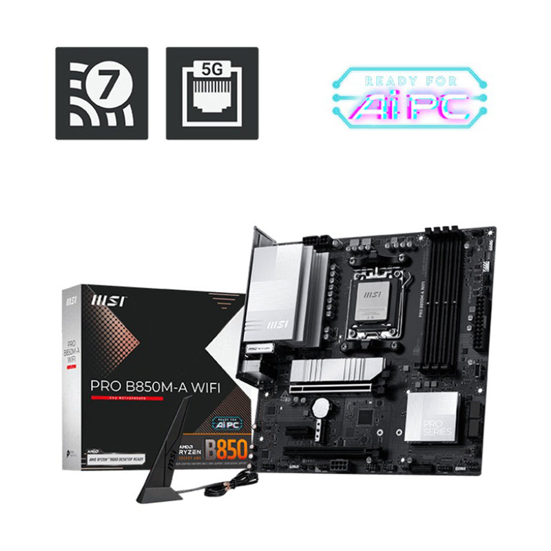 MSI Pro B850M-A WiFi DDR5 AMD Motherboard