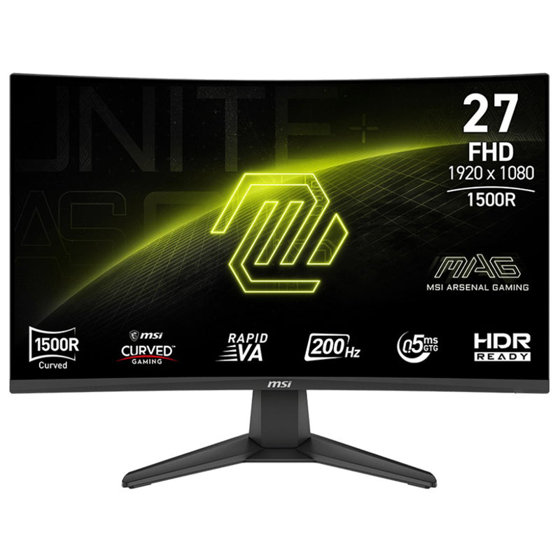 MSI MAG 276CF E20 27" FHD (1920x1080) 200Hz 0.5ms GtG Adaptive-Sync Rapid VA Curved Gaming Monitor
