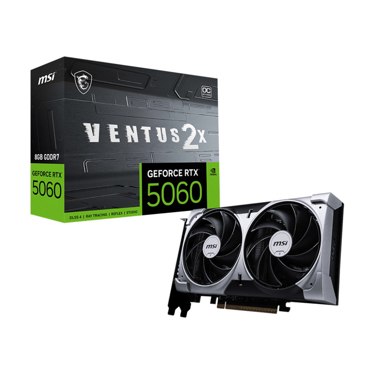 MSI GeForce RTX 5060 8GB GDDR7 Ventus 2X OC Graphics Card