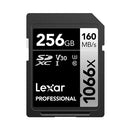 Lexar Professional 1066x SDXC UHS-I C10 U3 V30 160MB/s Read 120MB/s Write SD Card SILVER Series