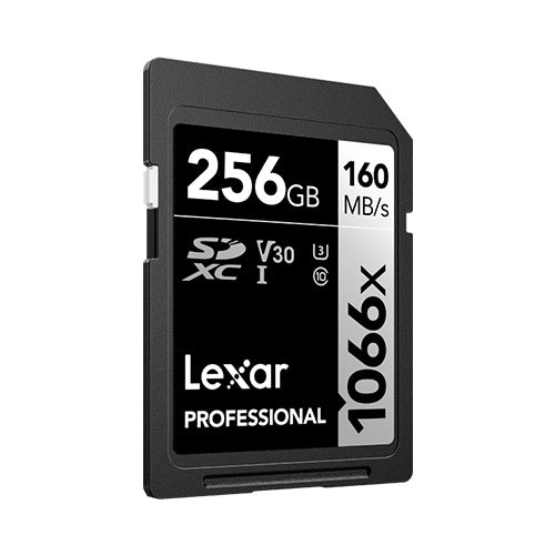 Lexar Professional 1066x SDXC UHS-I C10 U3 V30 160MB/s Read 120MB/s Write SD Card SILVER Series