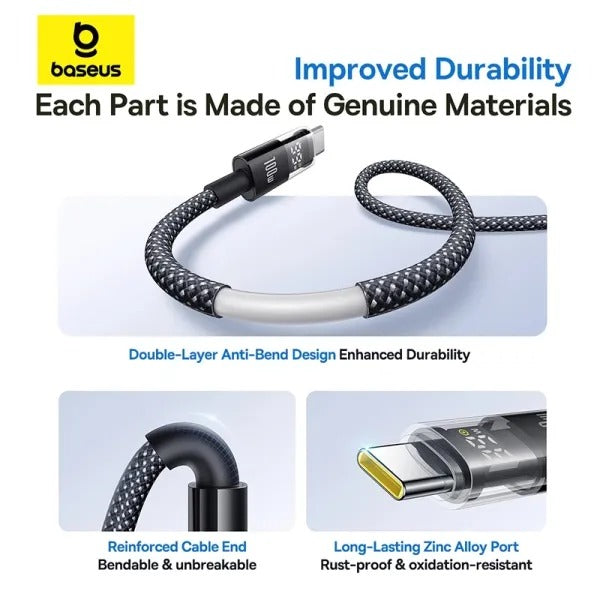 Baseus Display II Fast Charging Data Cable USB-C to USB-C 100W 2M