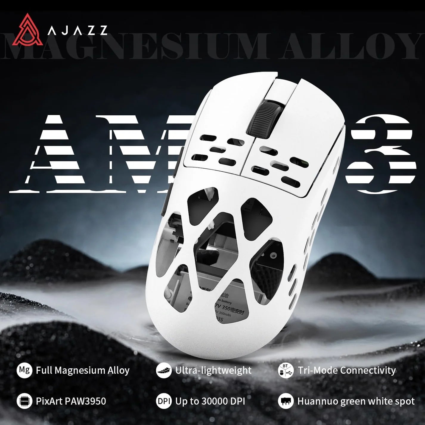 Ajazz AM3 Max Tri-Mode Ultra Lightweight Mouse